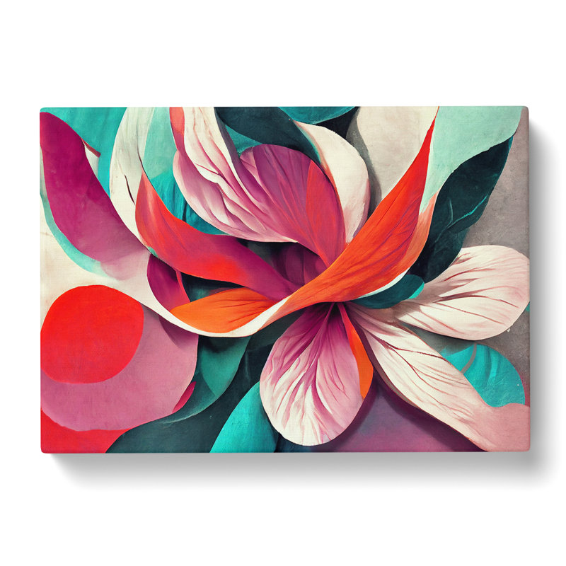 Artistic Flowers - Wrapped Canvas, 40cm H x 60cm W x 3cm D