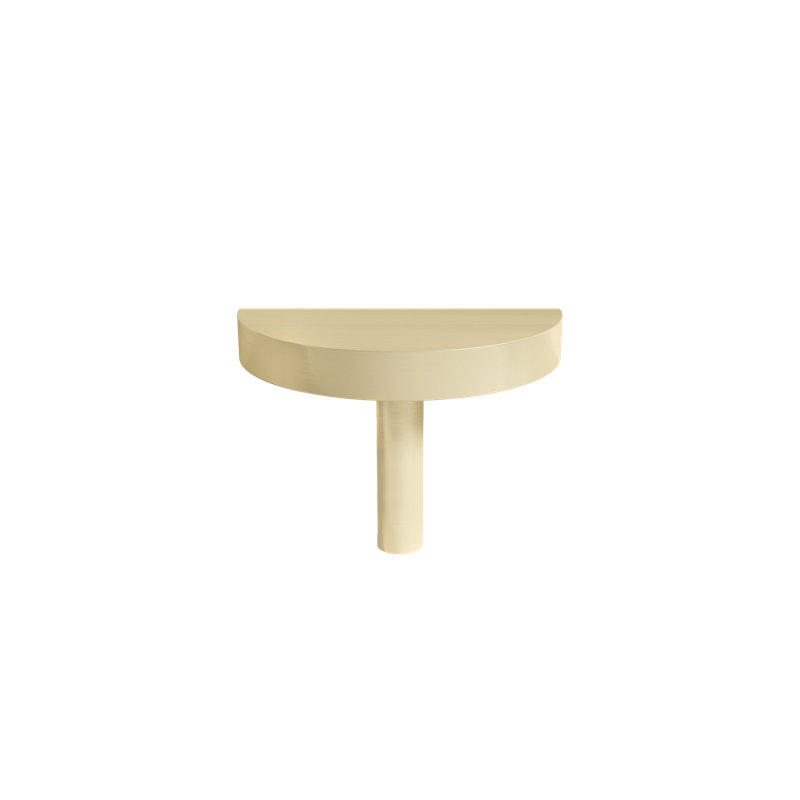 Half Moon 1 3/4" Length Novelty Knob, Satin Brass