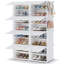 Range-chaussures, armoire de rangement pour chaussures à 8 niveaux avec 32 paires d'étagères à chaussures en plastique pour vestibule-88345137