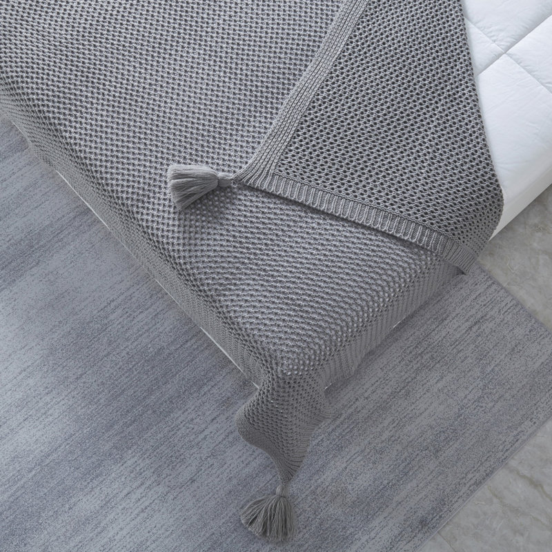 Acrylic Throw Blanket, Gray