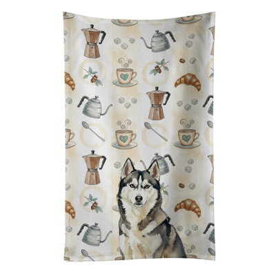 Agouti Siberian Husky Coffee Bar Kitchen Towel