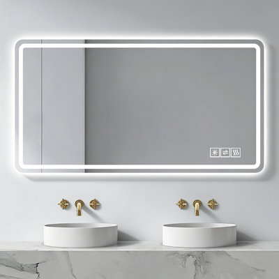 28*60inch LED Bathroom Vanity Mirror ,wall mirror,Anti-Fog, Dimmable,Shatter-Proof Tempered Glass,  Ideal for Bathroom Wall Decor, Beauty Makeup and Shaving