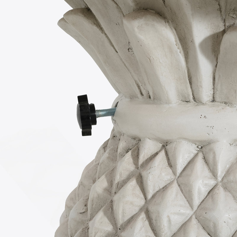 Table d'appoint en forme d'ananas, base de parasol pour patio extérieur