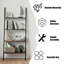 Gingras 150 cm H x 64 cm W Iron Ladder Bookcase