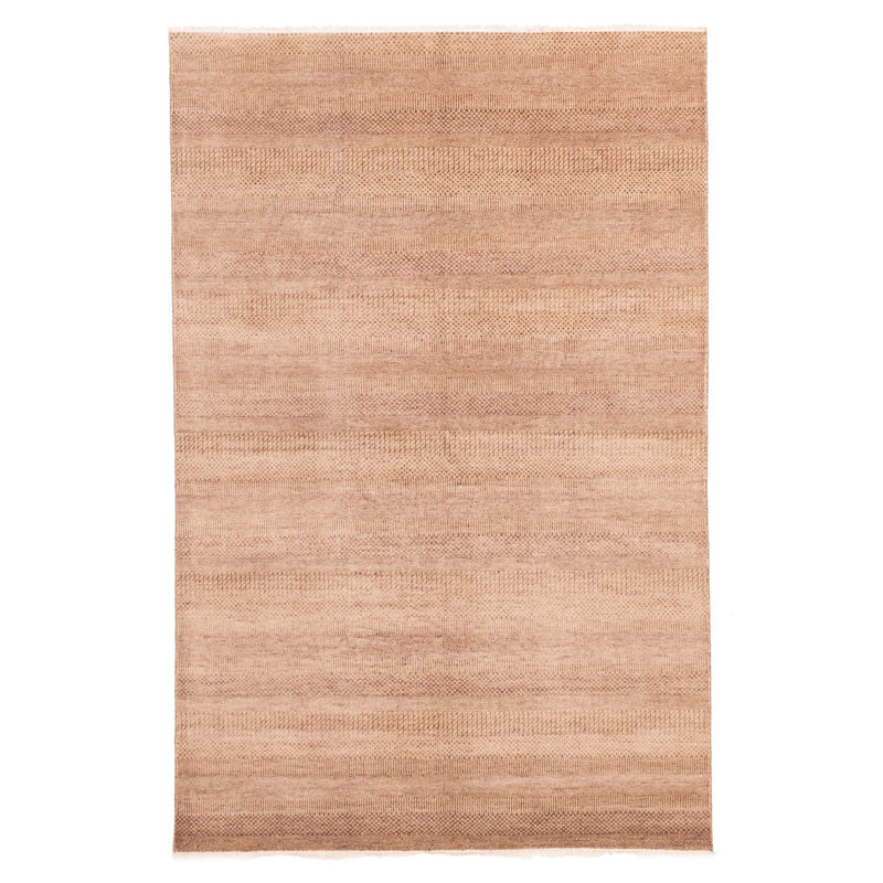 Tapis brun clair en soie Finest 6 pi 0 po x 9 pi 0 po