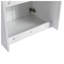 Meuble-lavabo moderne 60 po avec lavabo en résine et portes à fermeture douce, base en contreplaqué blanc brillant
