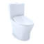 Toilette allongée deux pièces à double chasse 1,28 et 0,9 GPF TOTO® Aquia® IV avec siège CEFIONTECT® et SoftClose®, prêt pour WASHLET® +, blanc coton