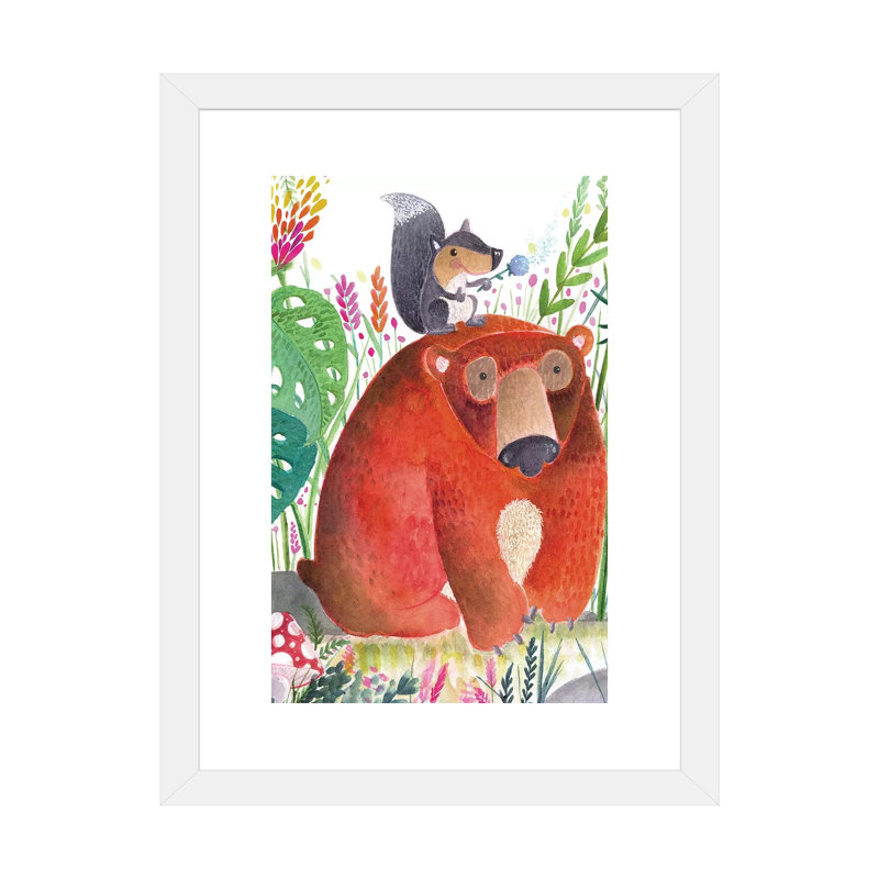 Décoration murale pour enfant Forest Pals II, H 24 po x l 16 po x P 1 po, Papier encadré blanc