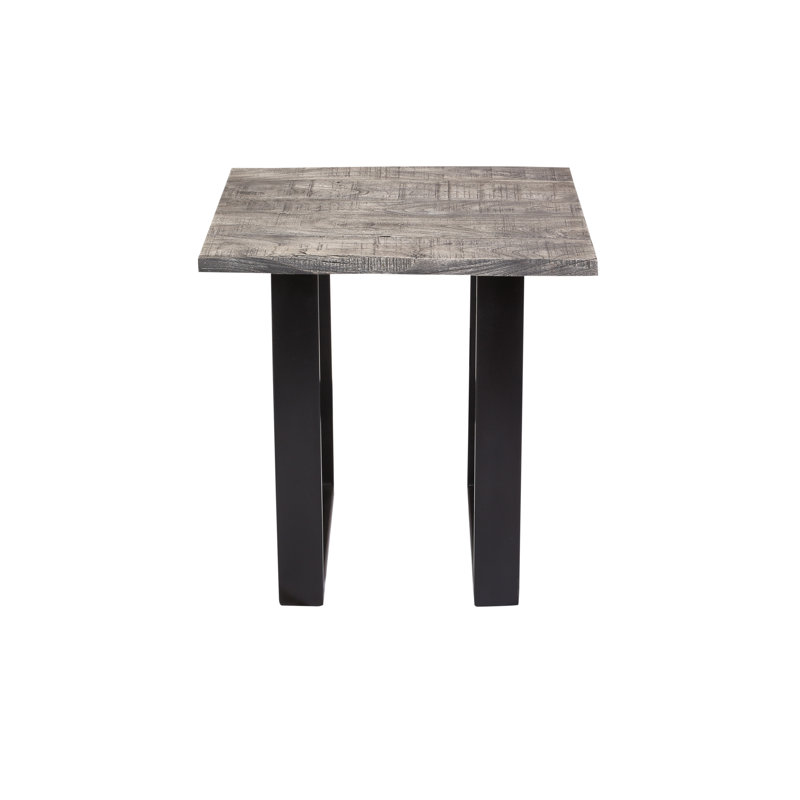 Pineview Solid Wood Top End Table, Grey