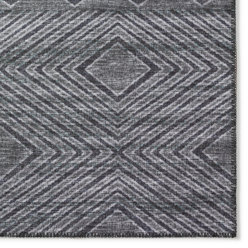 Tapis noir / gris Anchelin, Rectangle 10 pi x 14 pi