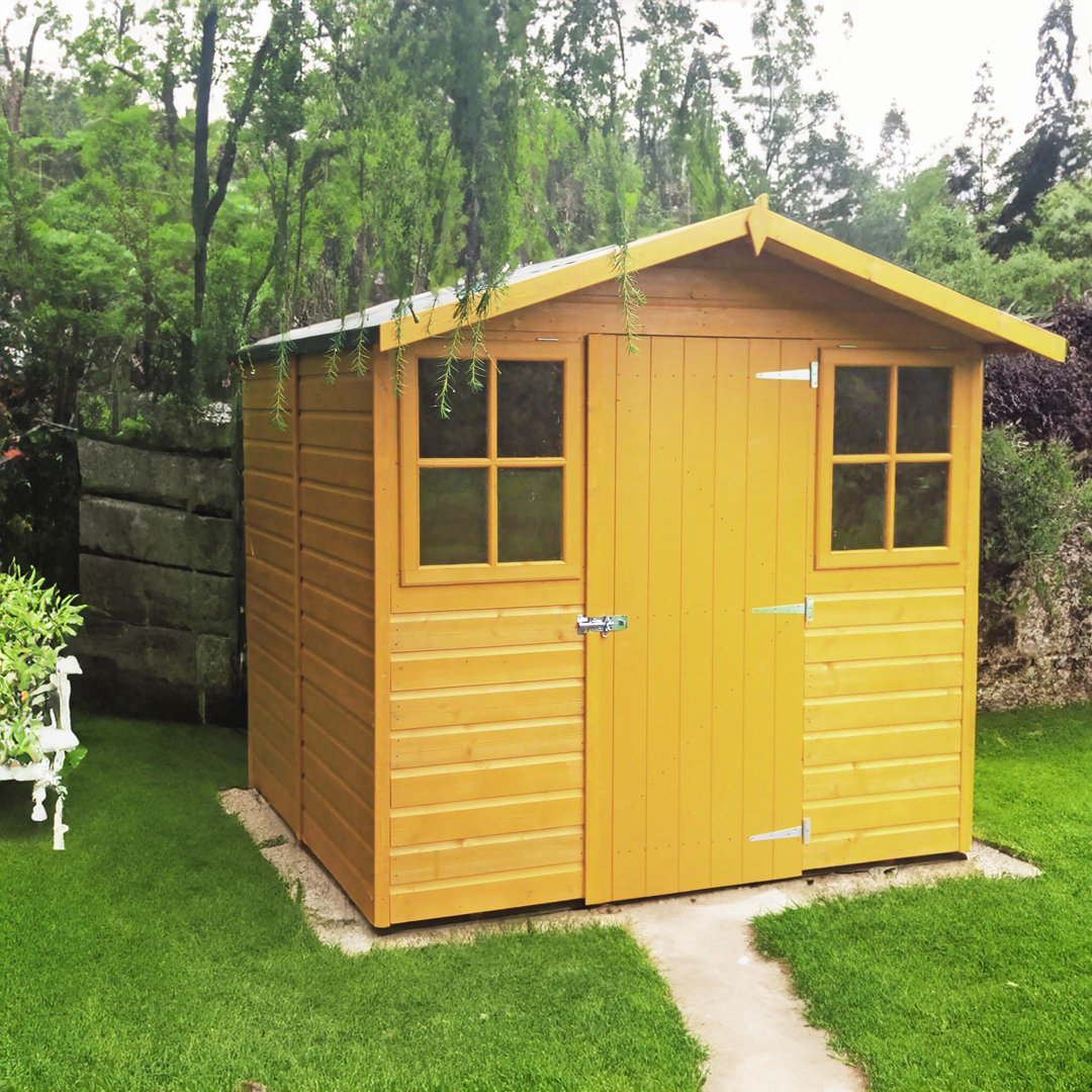 Rackhams Light/Green Casita 7X7 12Mm Interlock Clad Wooden Shed - Image 6