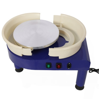 Professional Pottery Wheel for Adults,11inch Ceramic Forming Machine,60-300RPM Adjustable Speed,Foot Pedal Control & Detachable Basin,Ideal for Art Craft DIY and Pottery Work,Blue Color