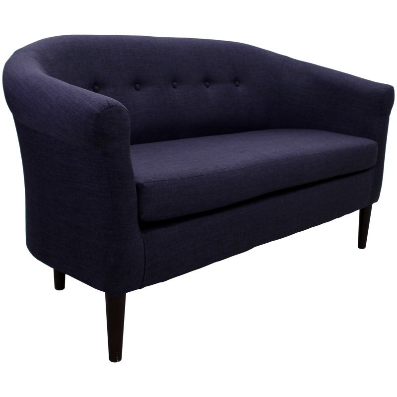 Reichenbach Upholstered 57'' Settee, Eggplant