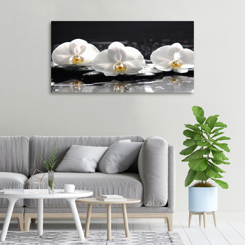 Orchid - No Frame Print on Glass, 50cm H x 100cm W x 2cm D, Canvas