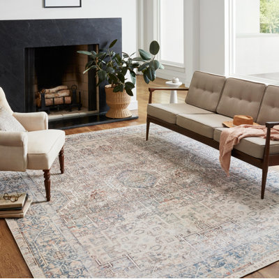 Tapis oriental naturel / océan Chris Loves Julia x Loloi Jules