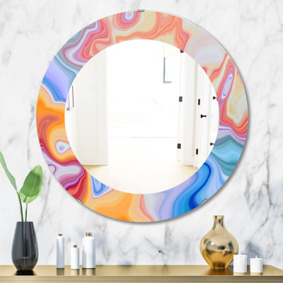 Marbled Geode 6 Modern Wall Mirror