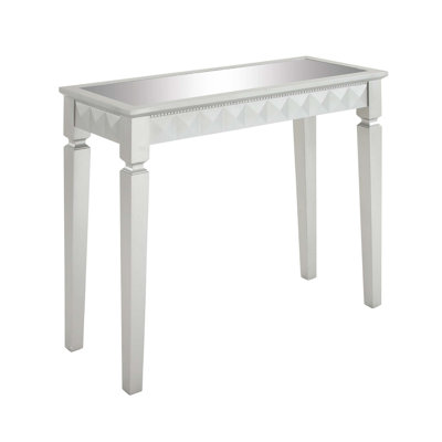 94cm Glass Top Console Table