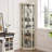 Lighted Corner Curio Cabinet-1935827037