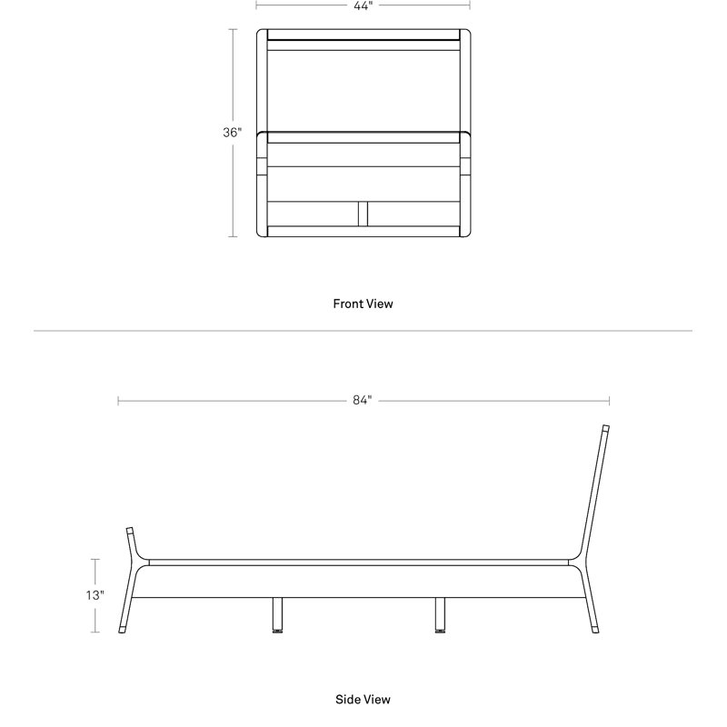 Woodrow Bed, Twin, White Oak