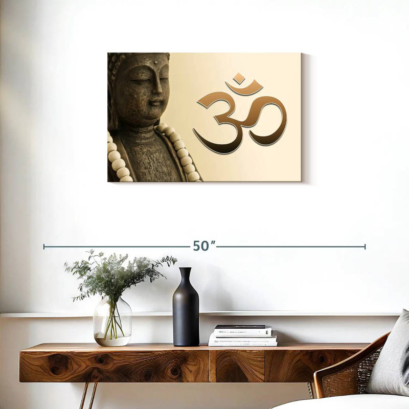 Adella Buddha Om Sign, 20" H x 30" W