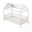 Lit simple en bois avec clôture-870895702