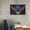«Eagle With US Flag Wings Spread» par Flyland Designs, art mural sur toile