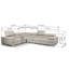 Canapé modulaire en cuir véritable de 126 po de largeur-69489244