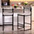 Bar Stools Set Of 2 Paper Rope Weave Dining Chairs And Metal Frame-28893994