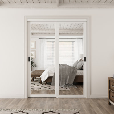 60 x 80" Height Mirror sliding closet door, For closet room With All hardware including