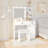 Vanity Desk with Lights, Vanity Set with Mirror,  for Bedroom, White
