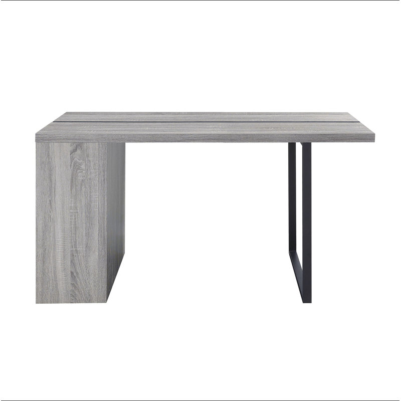 Grey Oak and Black 2- Shelf Dining Table