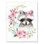 Art sur toile aquarelle raton laveur Meda