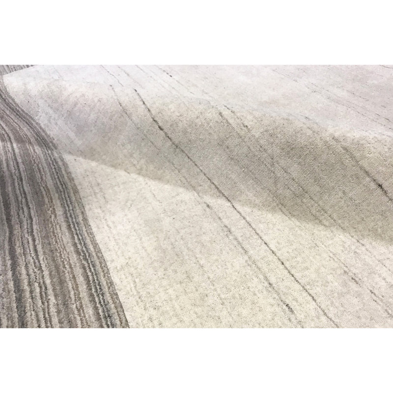 Tapis gris et multicolore noué à la main de haute qualité