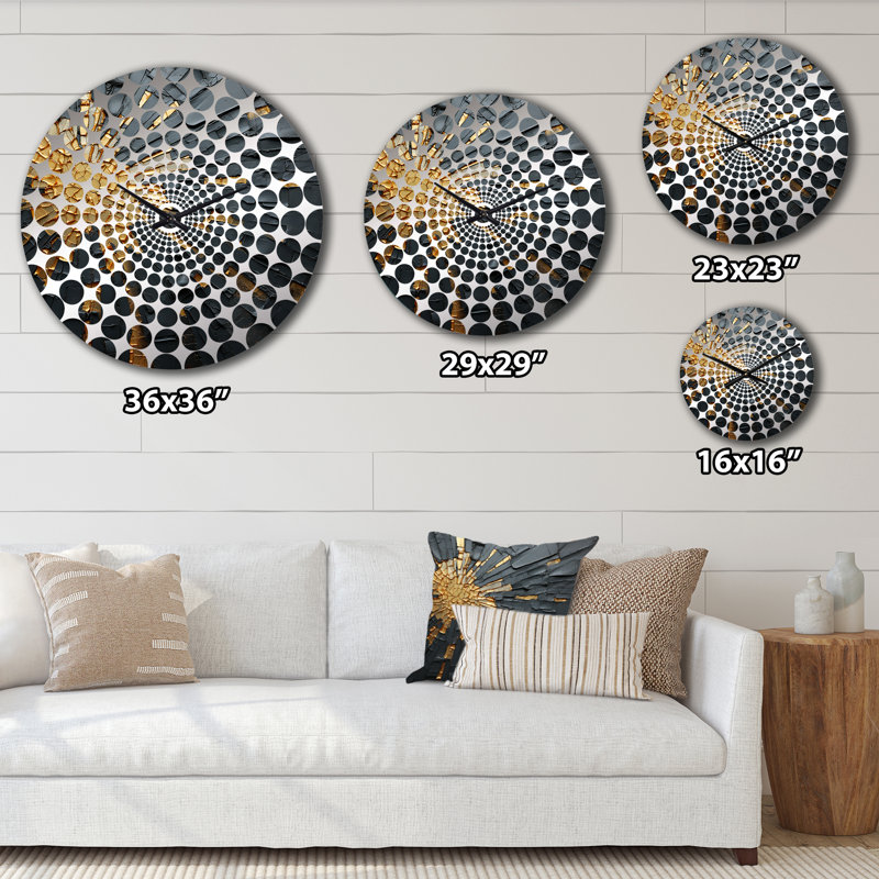 Anayeli - Horloge murale peinture abstraite, Grand