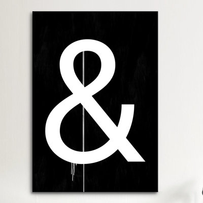 Modern Symbol - Wrapped Canvas Textual Art Print