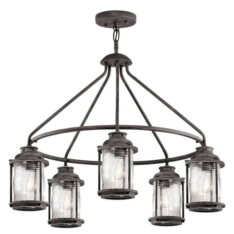 Alexandra 5 - Light Waggon Wheel Chandelier
