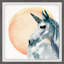 Unicorn Sunrise, reproduction d'aquarelle encadrée-26399124