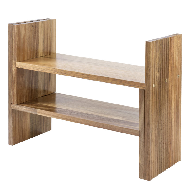 Organisateur de bureau 2 pièces en bois d'acacia
