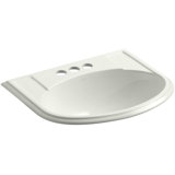 Devonshire® Ceramic U-Shaped Drop-In Bathroom Sink with Overflow