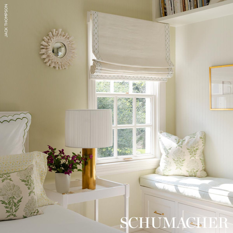 Schumacher X Paloma Contreras Parisian Bamboo Trim, Porcelain