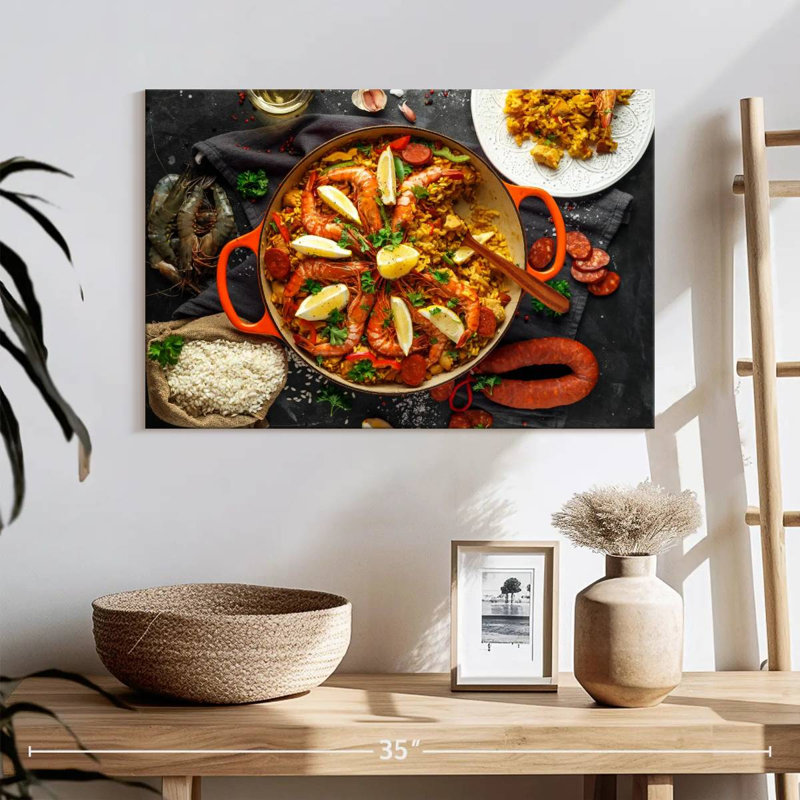 Paella aux fruits de mer Yarlin, H 16 po x l 24 po