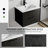 Sharee Wall Mounted Single Bathroom Vanity Set With Sink Top, Zinc Alloy Faucet And Drain, Floating Cabinet With Soft-close Drawers-779144749-779144746