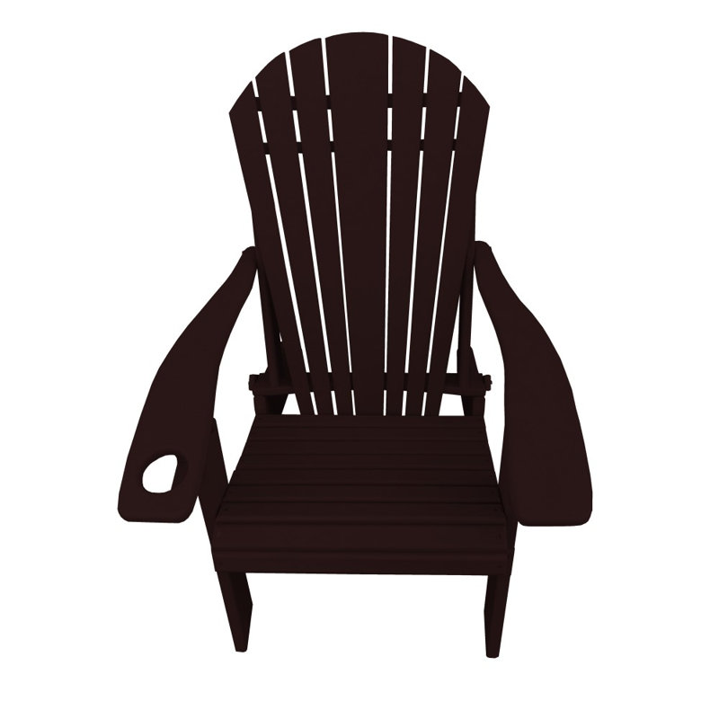 Dermando Foldable Outdoor Adirondack Chair, Milwaukee Brown