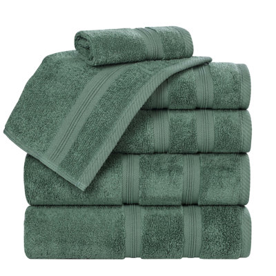 6-Piece Quick-Dry Cotton Towel Set