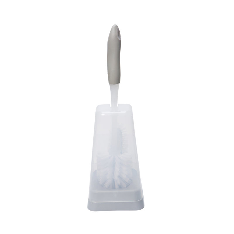 Porte-brosse autoportant en blanc / gris