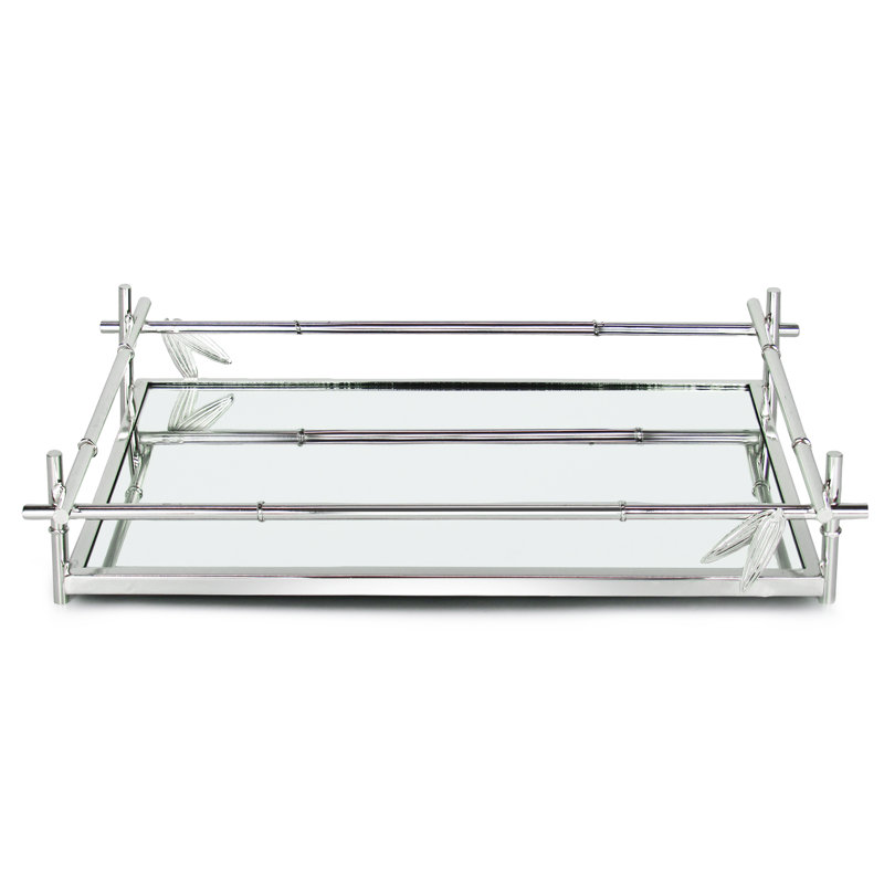 Plateau Wyanet, H 3 po x l 10,25 po x P 15 po, Argent