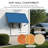 Kozyard Adjustable Door Window Awning – 4-Level Tilt, 42" W × 32" Sloped Panel, Adjustable Projection 22"–31", Aluminum Frame & Metal Canopy, All-Weather Rain, Snow & UV Protection Steel Blue-121692493-126287879