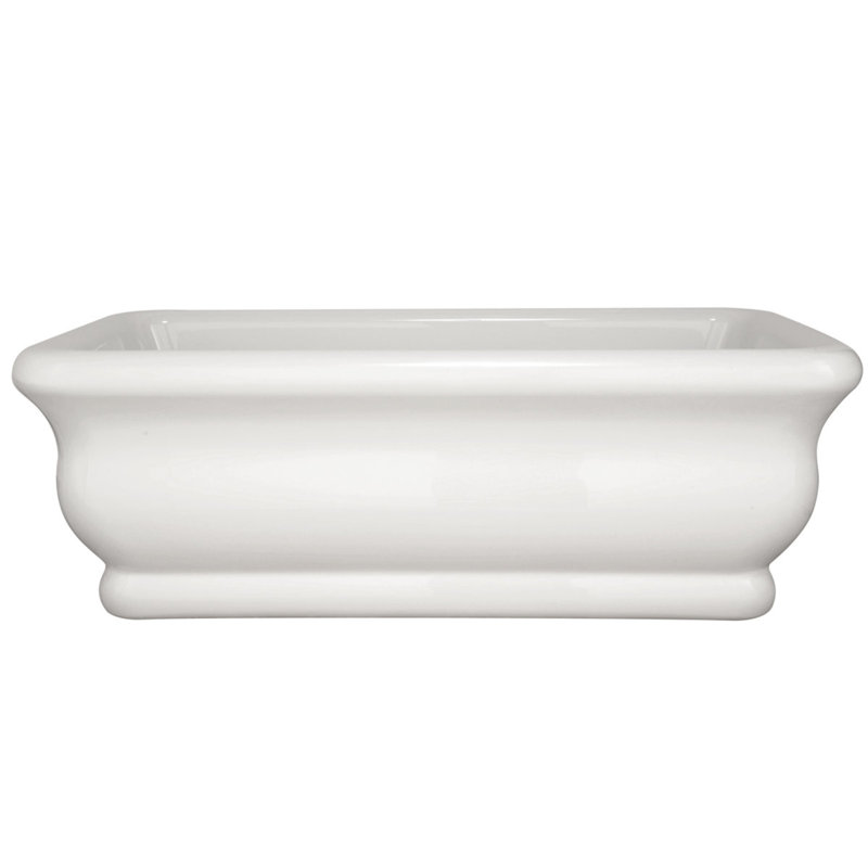 Michelangelo 66'' L Freestanding Soaking Bathtub, Satin Chrome