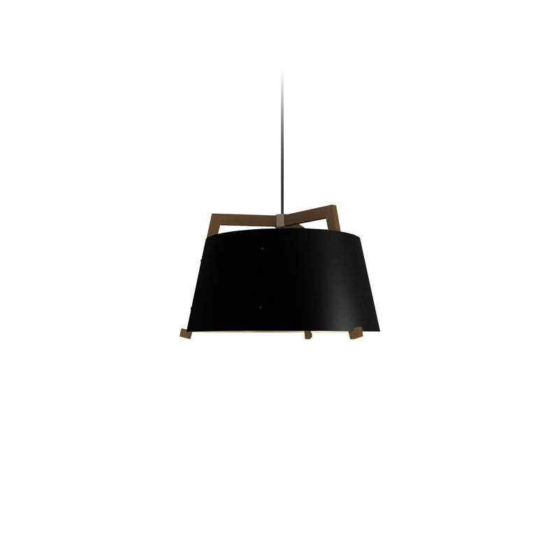 Ignis Pendant, 11.5" H x 17" W, White Washed Oak/Gloss White, Incandescent w/ Diffuser - Rigid