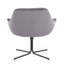Chaise longue pivotante contemporaine en métal noir et velours gris Wayne par Lumisource